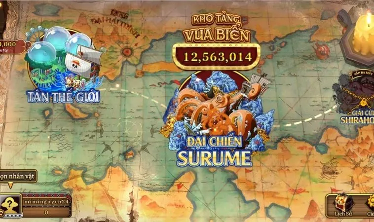 Bản đồ trong game Bắn Cá Đại Hải Trình V9Bet