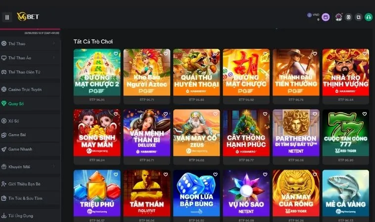 Đa dạng các thể loại game nổ hũ hấp dẫn tại nhà cái V9BET