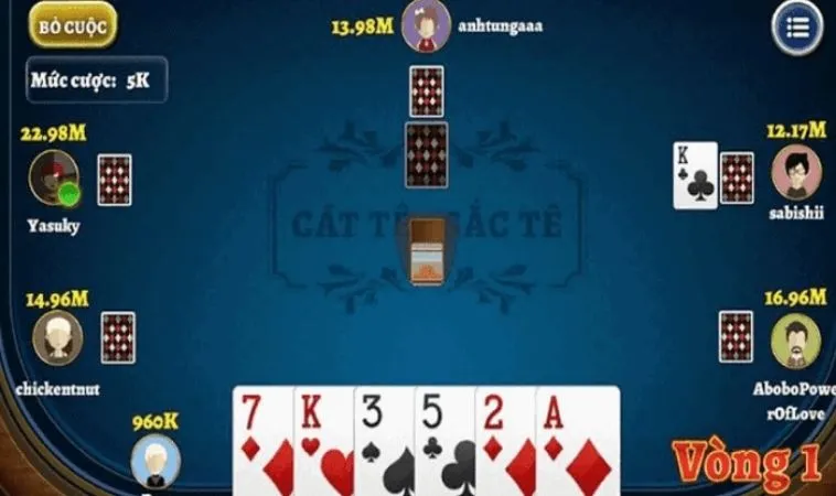 Giao diện chơi Sắc Tê V9Bet