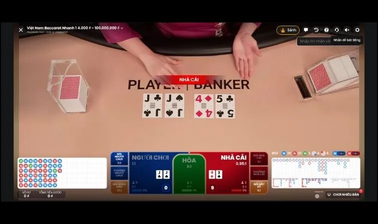 Bàn chơi live casino tại nhà cái V9BET