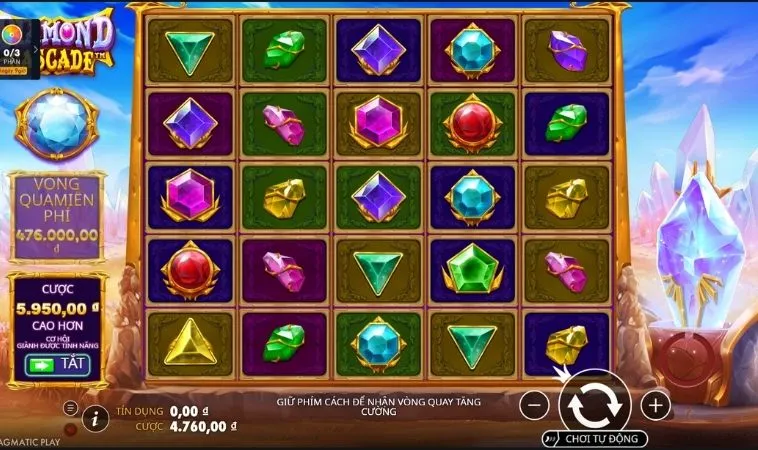 Giao diện chơi Nổ Hũ Kim Cương V9Bet