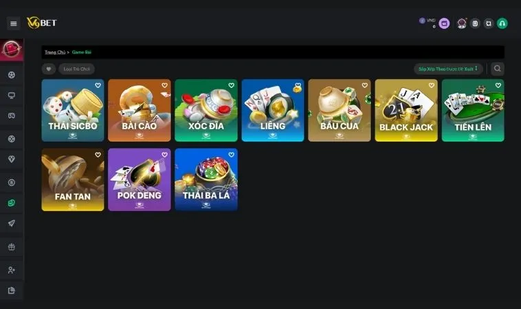 Các loại game bài hấp dẫn nên trải nghiệm tại V9BET